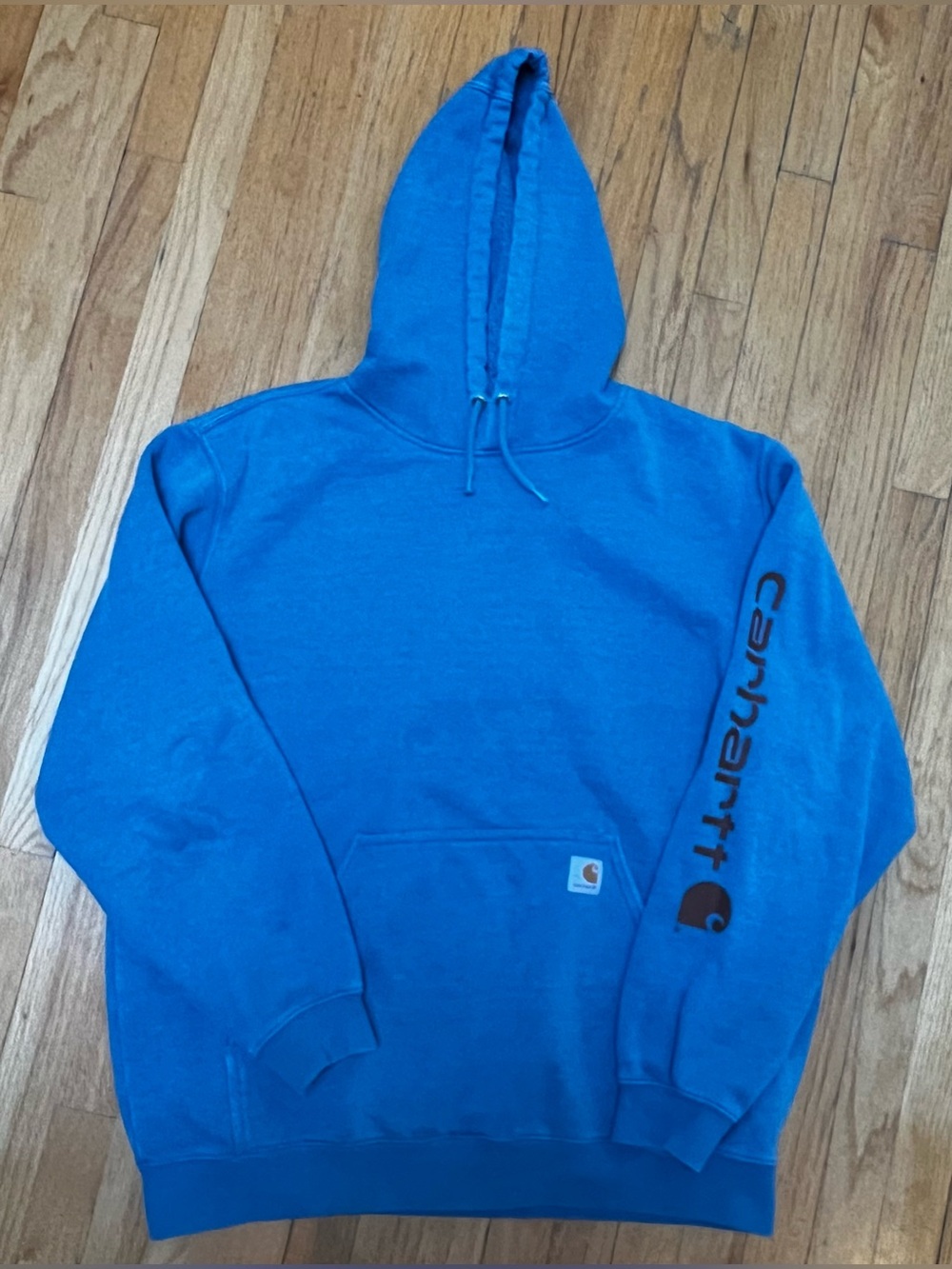 Carhartt Men's Midweight Logo Sleeve Graphic Sweatshirt - Blue, Size XL